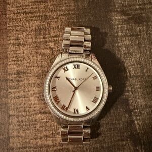 Michael Kors Silver Roman Numeral Watch